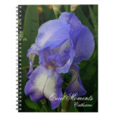 Blue Iris Macro Photo Personalized Notebook Journa Notizblock (Vorderseite)
