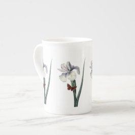Blue Iris mit Butterfly Botanisch Porzellantasse