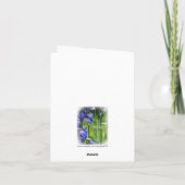 Blue Iris mit Kreuz II Karte (Rückseite)