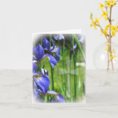 Blue Iris mit Kreuz II Karte (Gelbe Blume)