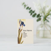 BLUE IRIS Monogramm Visitenkarte (Stehend Vorderseite)