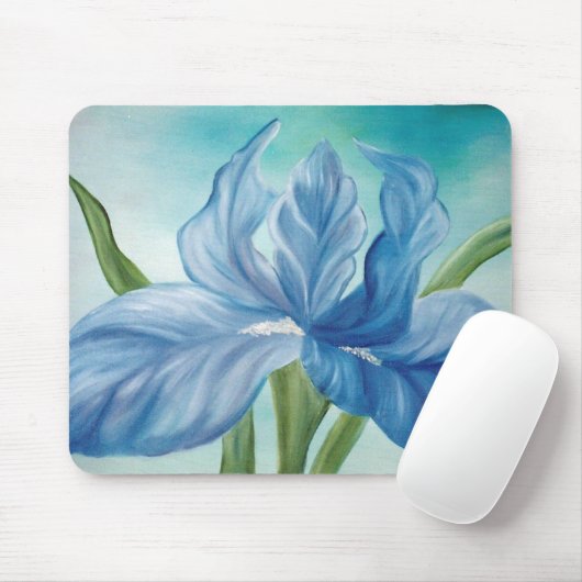 Blue Iris Mousepad (Mit Mouse)