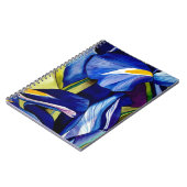 Blue Iris Original Art Aquarell Blume Notizblock (Linke Seite)