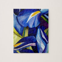 Blue Iris Original Art Aquarell Blume