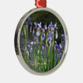 Blue Iris Ornament Aus Metall (Rechts)