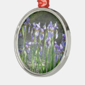 Blue Iris Ornament Aus Metall (Links)