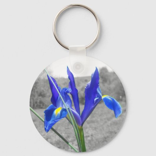 Blue Iris Schlüsselanhänger (Vorderseite)