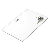 Blue Iris & Seashell Coastal Ocean Themed Notizblock (angewinkelt)