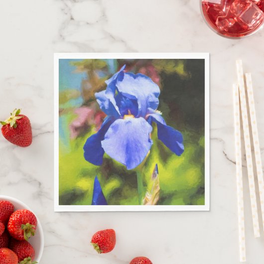 Blue Iris Serviette (Beispiel)