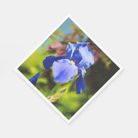Blue Iris Serviette (Ecke)