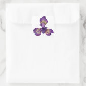 Blue Iris Siberica Blume Quadratischer Aufkleber (Tasche)