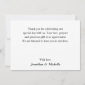 Blue Iris Simple Floral Watercolor Wedding Dankeskarte (Rückseite)