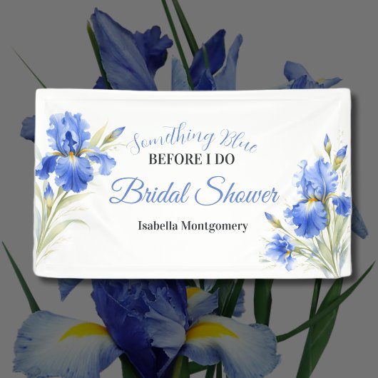 Blue Iris Something Blue Before I Do Bridal Shower Banner