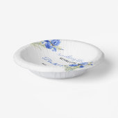 Blue Iris Something Blue Before I Do Bridal Shower Pappteller (Gewinkelt)