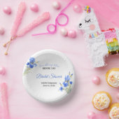 Blue Iris Something Blue Before I Do Bridal Shower Pappteller (Party)