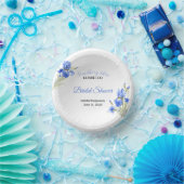 Blue Iris Something Blue Before I Do Bridal Shower Pappteller (Party)