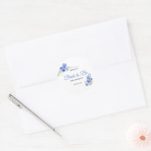 Blue Iris Something Blue Bridal Shower Envelope Runder Aufkleber (Umschlag)