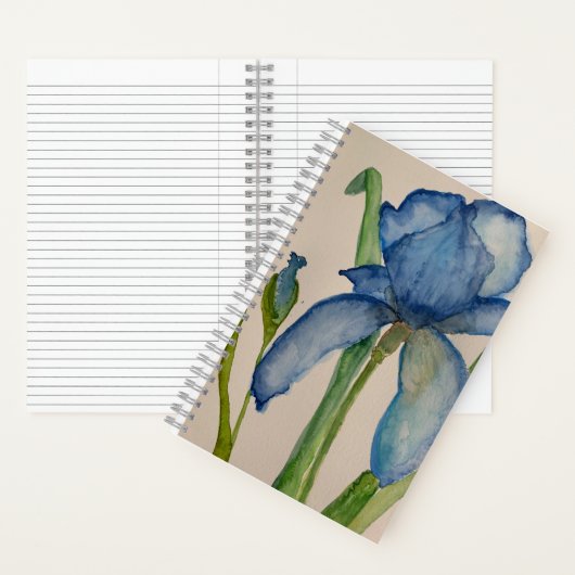 Blue Iris Spiral Notebook Notizblock (Innen)