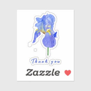 Blue Iris Vielen Dank Vinyl Sticker