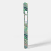 Blue Iris Wavy Texture Case-Mate iPhone Hülle (Rückseite / Links)