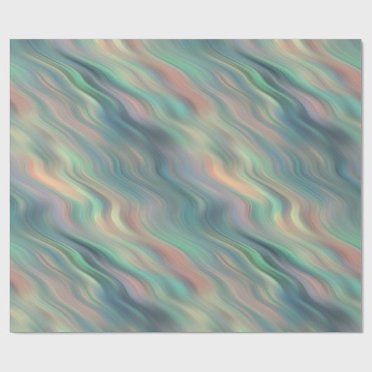 Blue Iris Wavy Texture Geschenkpapier (Flach)