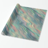 Blue Iris Wavy Texture Geschenkpapier (Ungerollt)