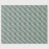 Blue Iris Wavy Texture Geschenkpapier (Flach)