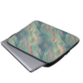 Blue Iris Wavy Texture Laptopschutzhülle (Vorne Knopf)