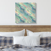 Blue Iris Wavy Texture Leinwanddruck (Insitu (Schlafzimmer))