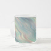 Blue Iris Wavy Texture Mattglastasse (Vorderseite Links)