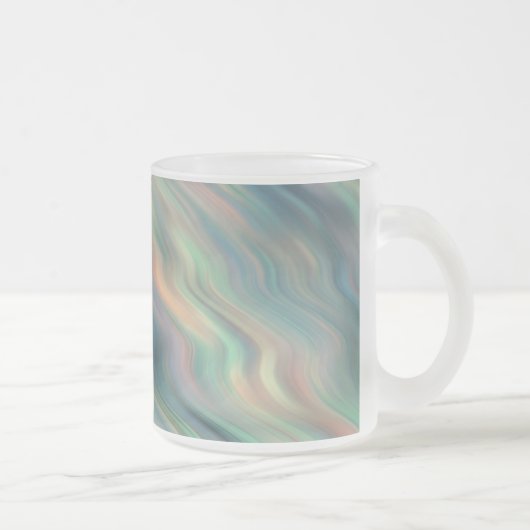 Blue Iris Wavy Texture Mattglastasse (Rechts)