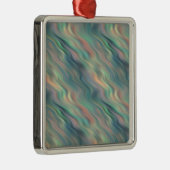 Blue Iris Wavy Texture Ornament Aus Metall (Rechts)