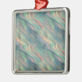 Blue Iris Wavy Texture Ornament Aus Metall (Links)
