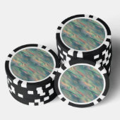 Blue Iris Wavy Texture Pokerchips (Stapel)