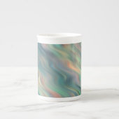 Blue Iris Wavy Texture Porzellantasse (Vorderseite)