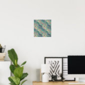 Blue Iris Wavy Texture Poster (Heimbüro)