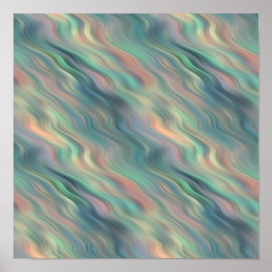 Blue Iris Wavy Texture Poster (Vorne)