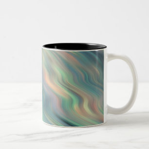 Blue Iris Wavy Texture Zweifarbige Tasse