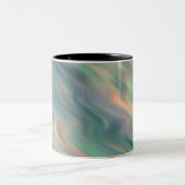 Blue Iris Wavy Texture Zweifarbige Tasse (Mittel)