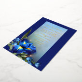 Blue Iris Wedding Folieneinladung (Gedreht)