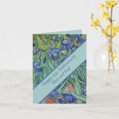 Blue Iris zum 21. Hochzeitstag Karte (Gelbe Blume)