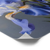 Blue Irische Blume Art Print Poster (Ecke)