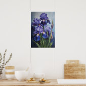 Blue Irische Blume Art Print Poster (Küche)