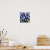 Blue Irische Blume Art Print Poster (Küche)