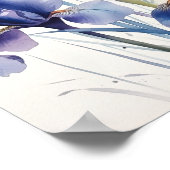 Blue Irische Blume Art Print Poster (Ecke)