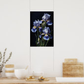 Blue Irische Blume Art Print Poster (Küche)