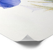 Blue Irische Blume Art Print Poster (Ecke)