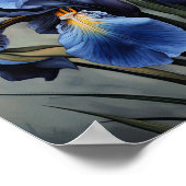 Blue Irische Blume Art Print Poster (Ecke)