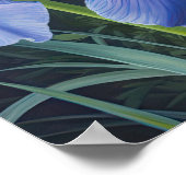 Blue Irische Blume Art Print Poster (Ecke)