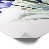 Blue Irische Blume Art Print Poster (Ecke)